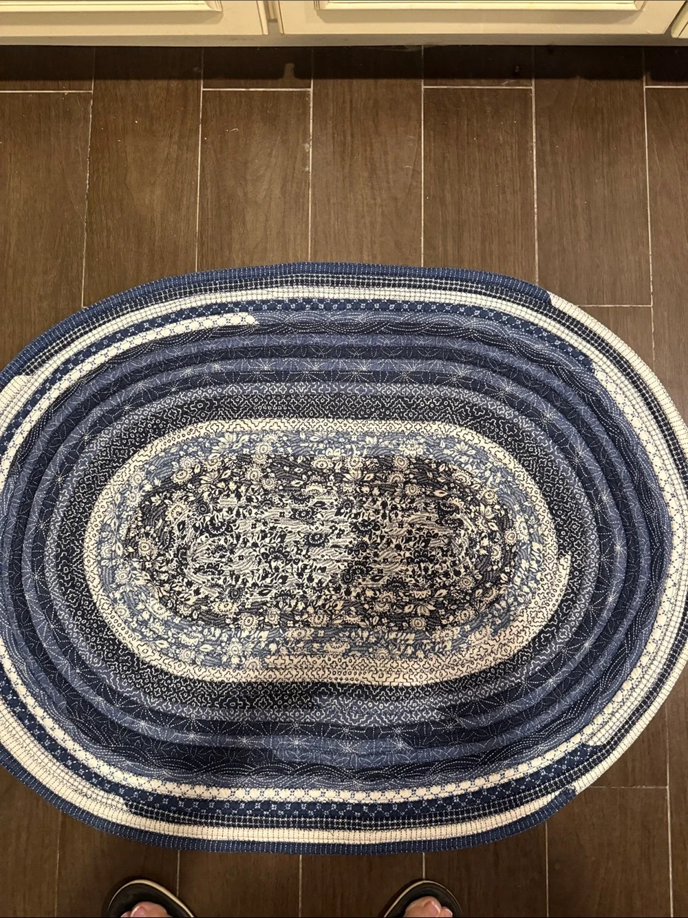 Jelly Roll Rug - Navy and White